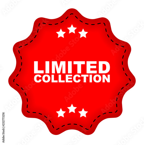 red vector banner limited colection