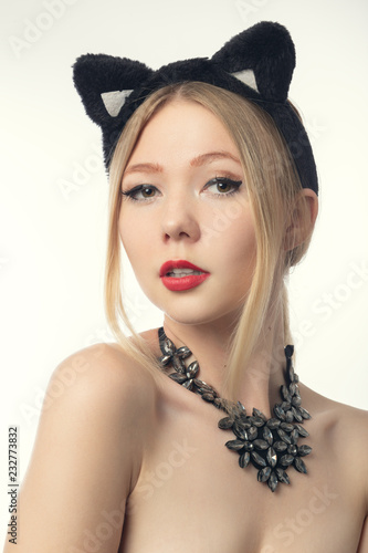 girl with cat ears