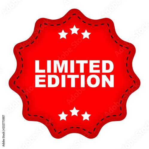 red vector banner limited edition