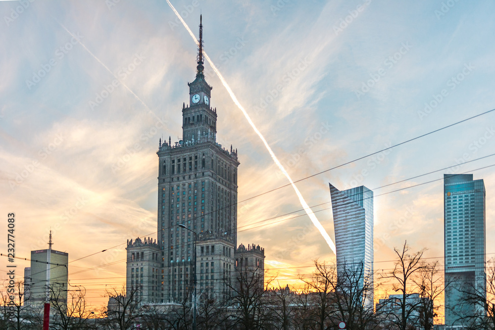 Obraz premium warsaw city centre
