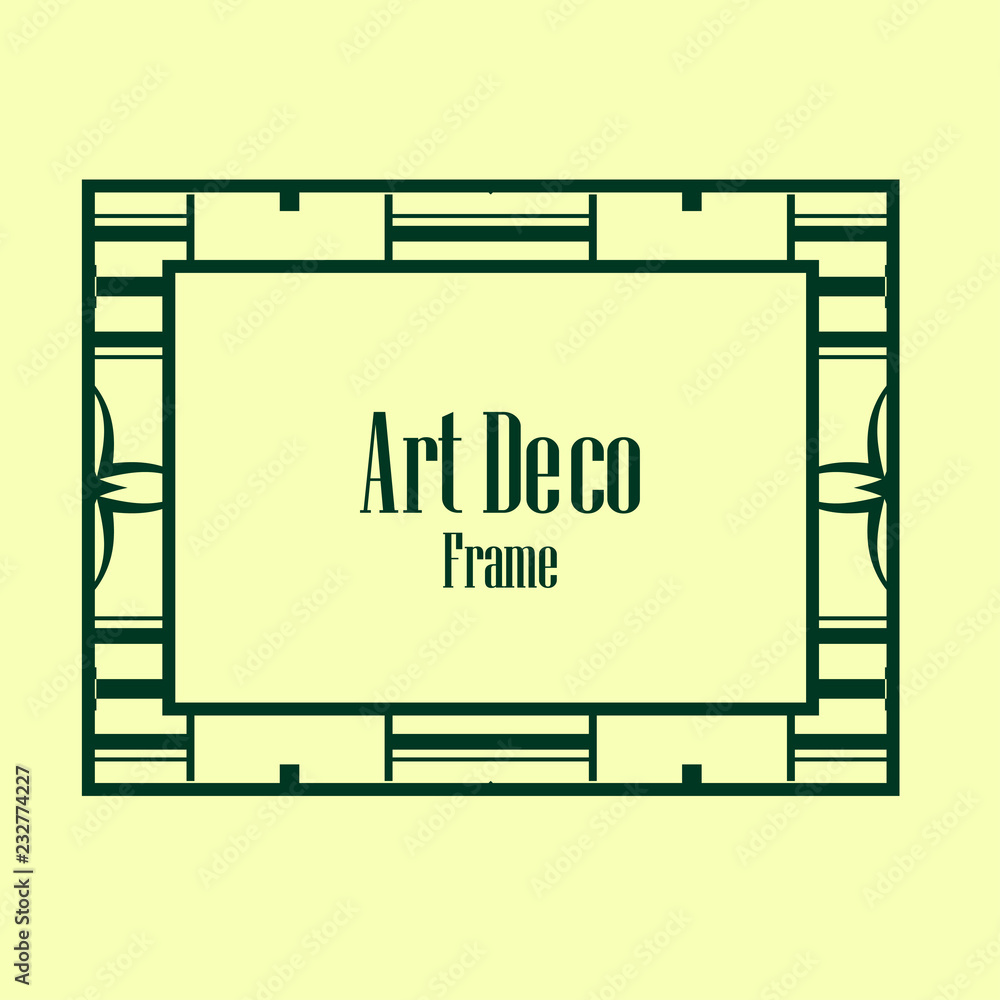 Obraz premium Art Deco border frame
