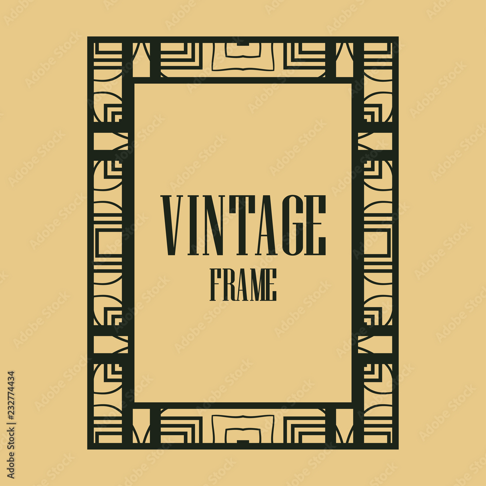 Fototapeta premium Art Deco border frame