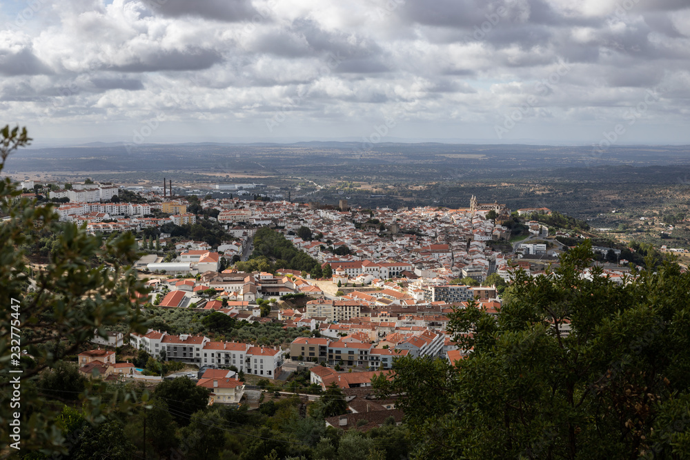 view of Portalegre from a viewpoint. Alentejo, Portugal.