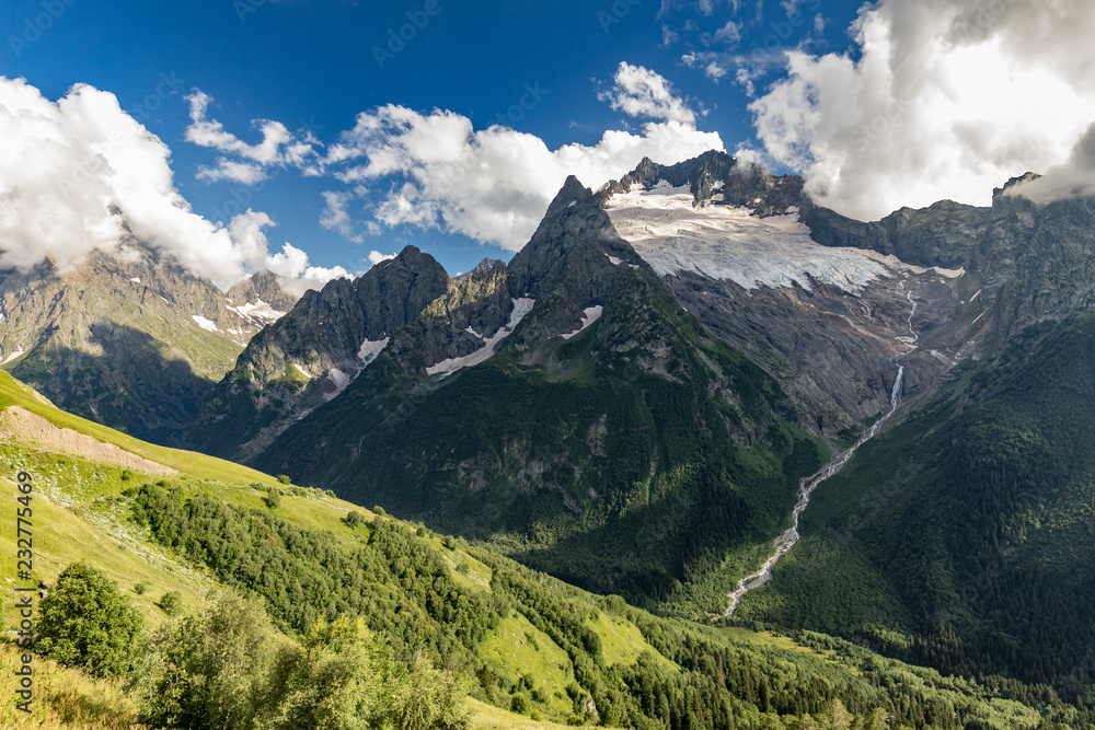 Fototapeta premium Dombay mountains. Russia