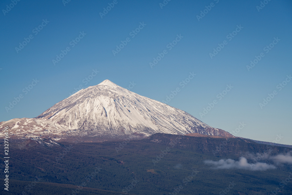 Teide mountain, Tenerife. Amazing mountain in the middle of the island. Best tourist attraction of Canary Islands.