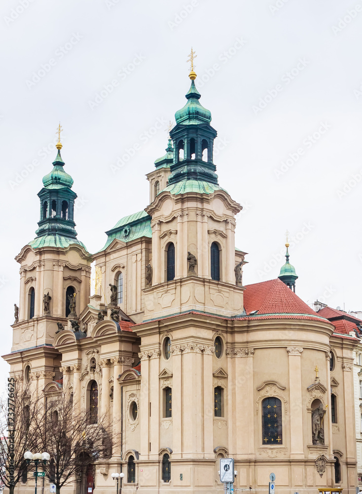  St. Nicholas Church located on the old town square.  Prague, Czech Republic