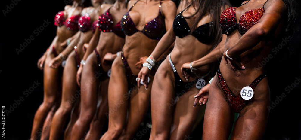 Beauty contest. Fitness bikini contest. Sexual woman's body. Stock Photo |  Adobe Stock