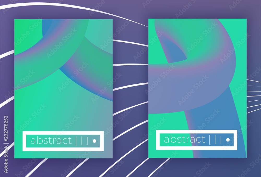 Fototapeta premium Absract vector geometric cover set