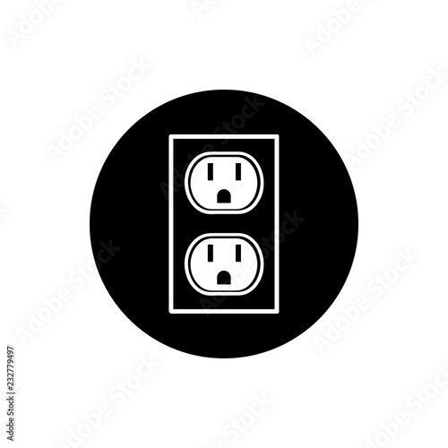 U.S. electric household outlet vector