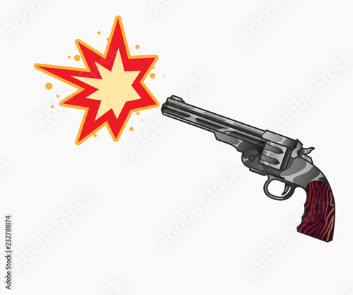 Revolver illustration and shooting