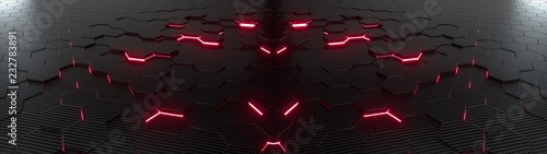 Abstract hexagonal geometri...