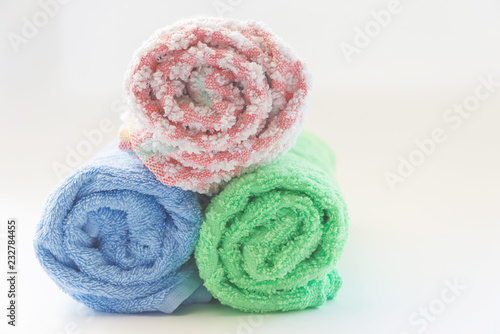 bath towels on a white background