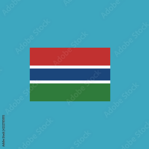 Free Download Gambia flag icon in flat design - GFXLoad