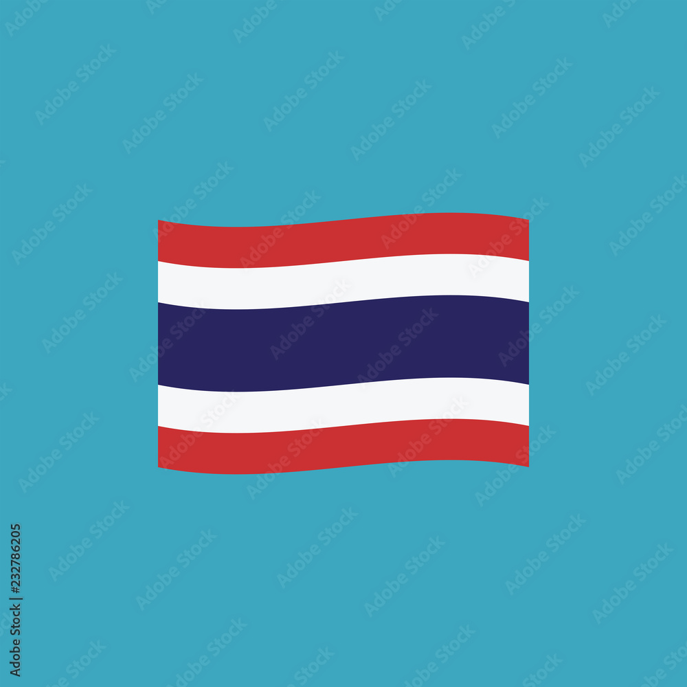 Thailand flag icon in flat design Thailand flag icon in flat design