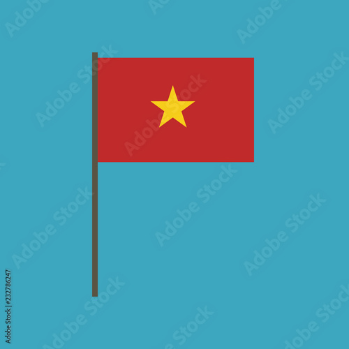 Vietnam flag icon in flat design