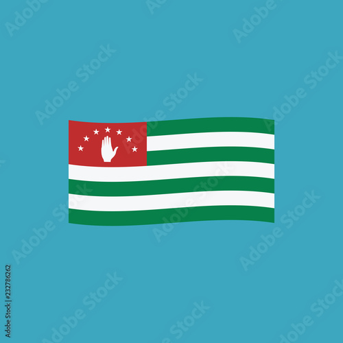 Abkhazia flag icon in flat design