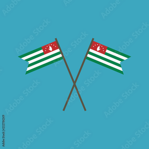Abkhazia flag icon in flat design