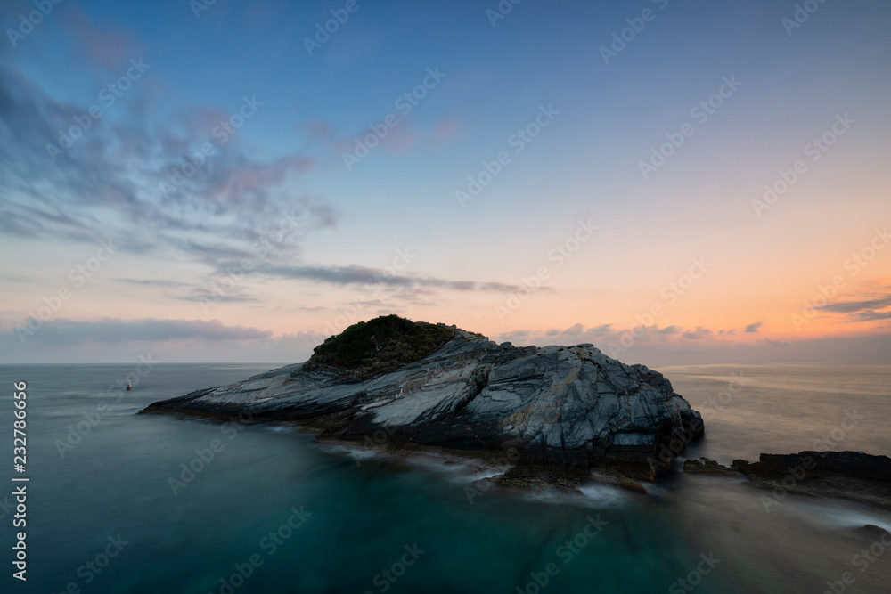 Summer sunset at Tinetto Island, municipality of Porto Venere, La Spezia province, Liguria, Italy, Europe Summer sunset at Tinetto Island, municipality of Porto Venere, La Spezia province, Liguria, Italy, Europe