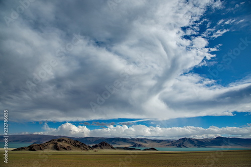 Western Mongolia. Lake Tolbo Nur - a land of endless winds photo
