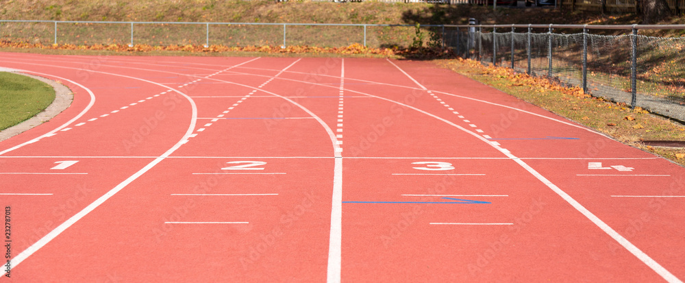 Fototapeta premium Running. Athletics. Stadium. Lines. Sport