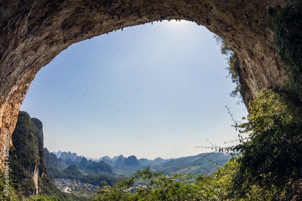 Yangshuo Moon Hill cave, China