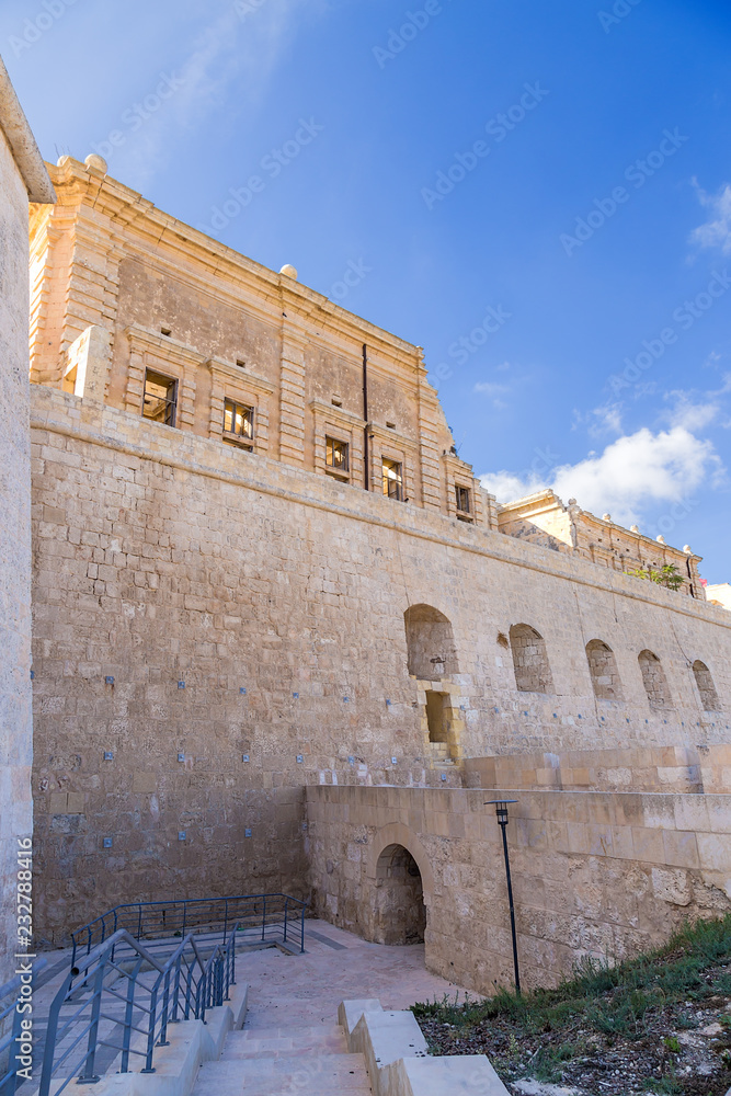 Mdina, Malta. High wall of bastion