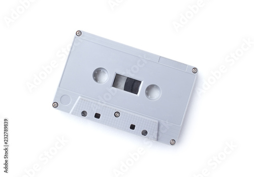 vintage cassette tape isolated on white background