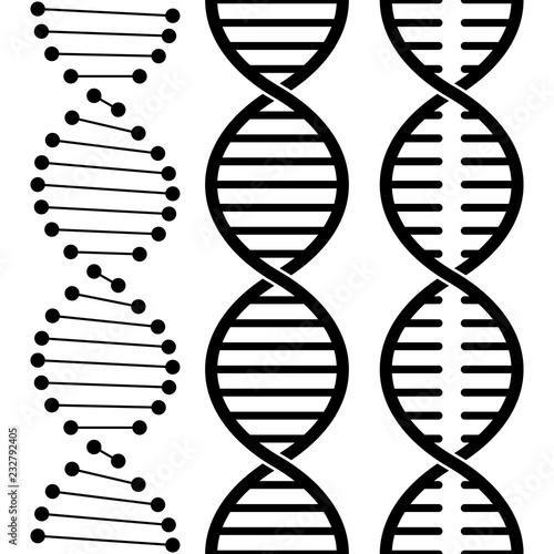 DNA Icons set vector illustration