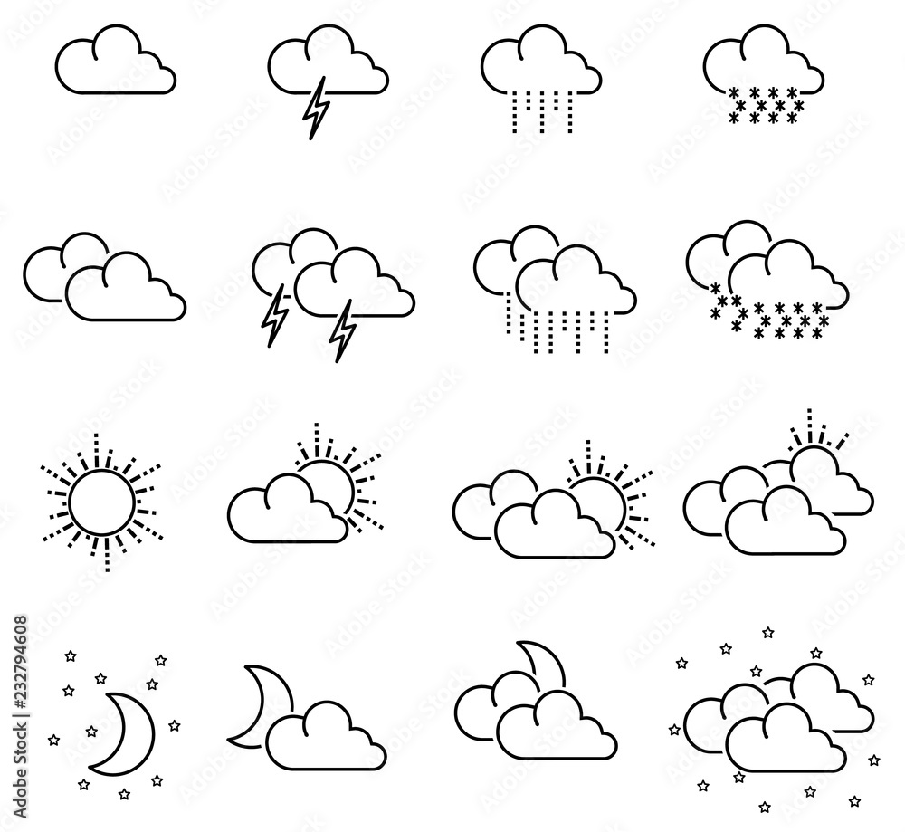 Icon linear cloud computing style symbols pc Icon linear cloud computing style symbols pc