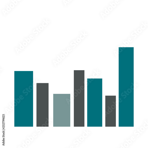 Growing graph icon vector  solid illustration  pictogram on white