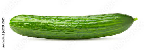 cucumber isolated on white background, clipping path, full depth of field photo