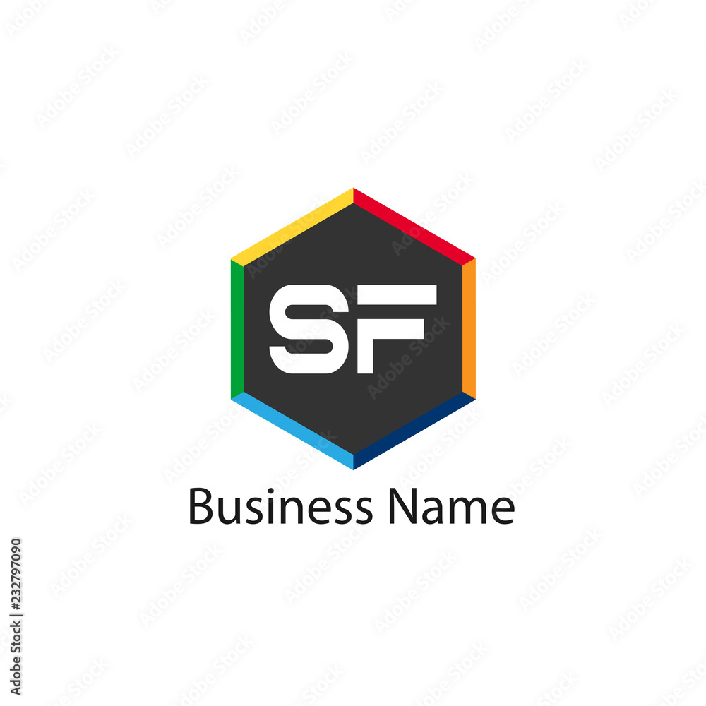 Initial Letter SF Logo template design