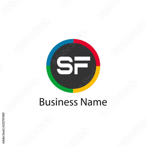 Initial Letter SF Logo template design