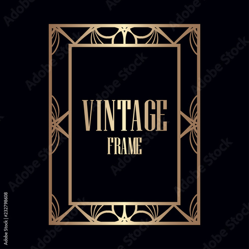 Art Deco border frame