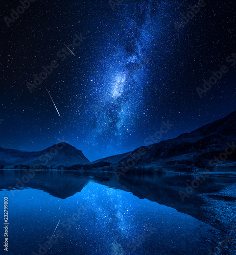 Milky way over milky way in District Lake, England