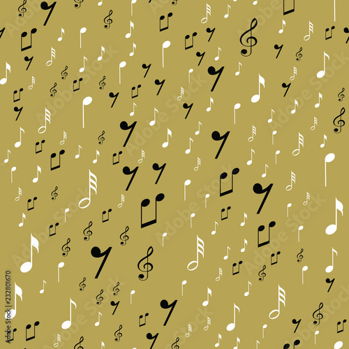Music Notes Seamless Vector Pattern