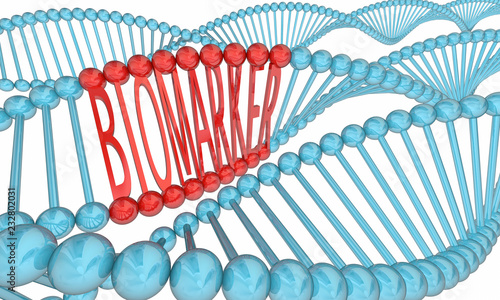 Biomarker DNA Strand Medical Research 3d Illustration photo