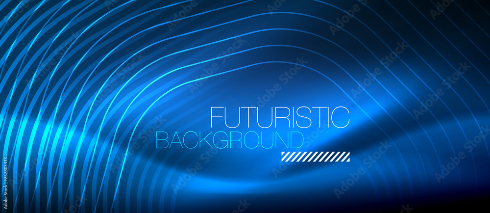 Neon glowing lines, magic energy space light concept, abstract background wallpaper design Neon glowing lines, magic energy space light concept, abstract background wallpaper design