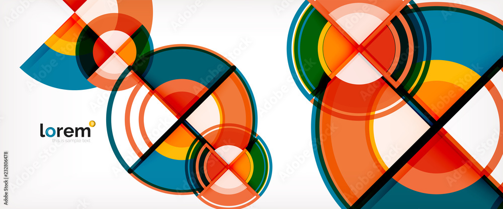 Obraz premium Vector abstract colorful circles background