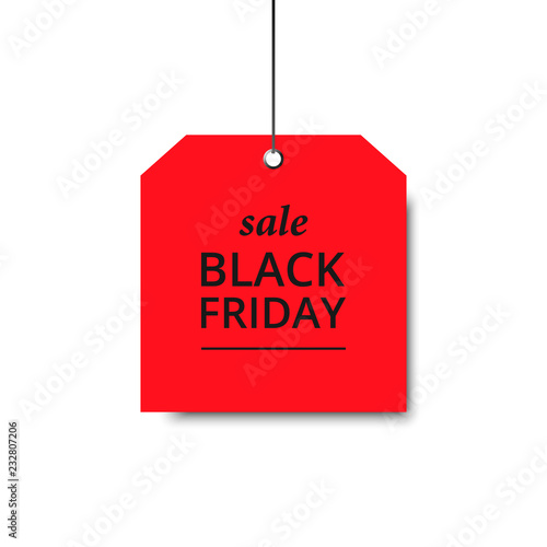 Label black friday orange holiday design sale
