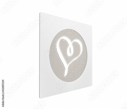 Artwork Set Hearts Picture Frame isolated on White