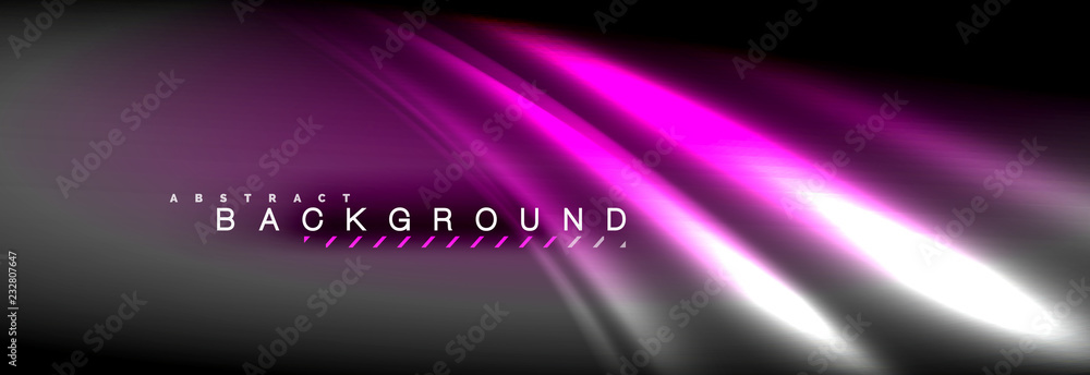 Neon glowing fluid wave lines, magic energy space light concept, abstract background wallpaper design Neon glowing fluid wave lines, magic energy space light concept, abstract background wallpaper design