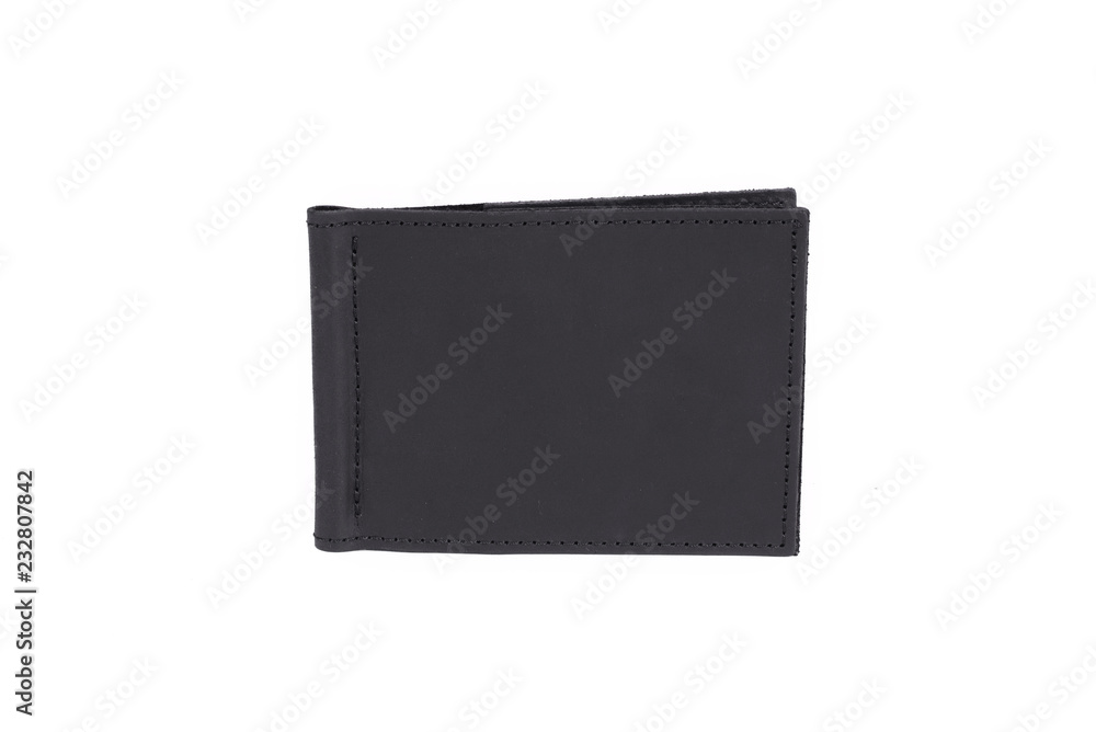 Leather wallet on a white background, isolated. It can be used as a background Leather wallet on a white background, isolated. It can be used as a background