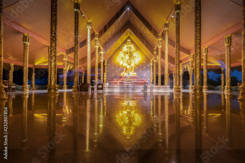 Interior of Wat Sirintornwararam or Wat Phu Praw the temple in Ubon Ratchathani Province photo