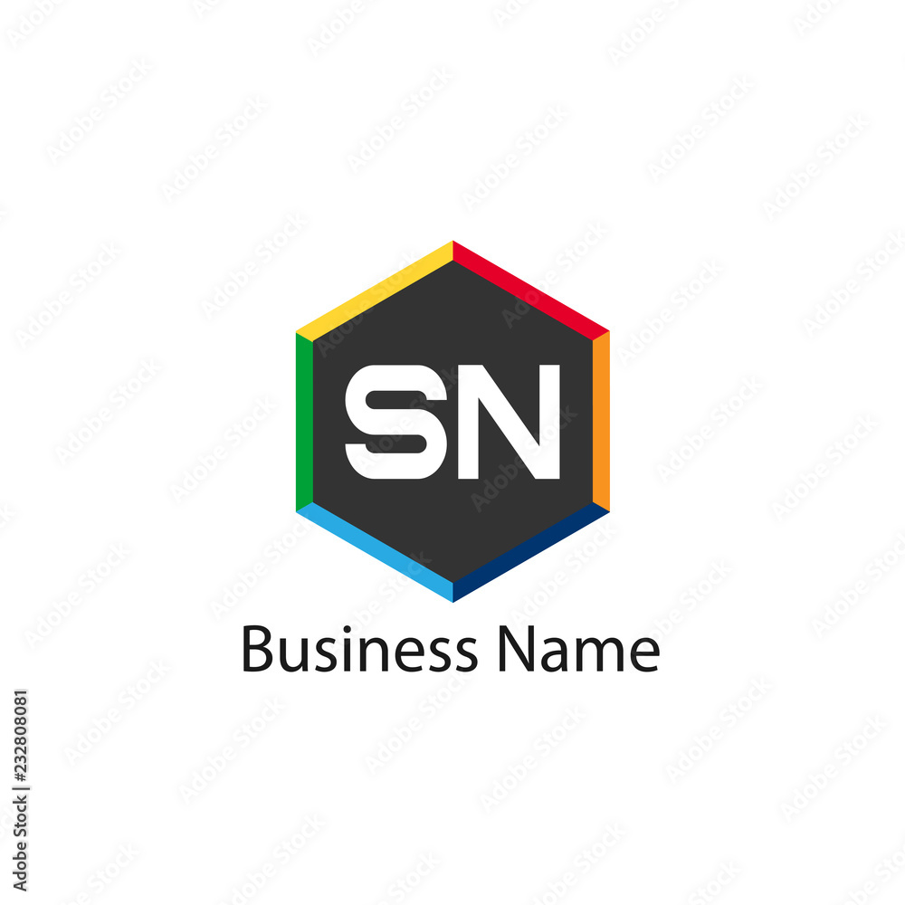 Initial Letter SN Logo template design Initial Letter SN Logo template design