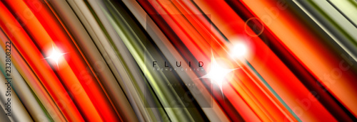 Mixing color waves on black, liquid flowing shapes