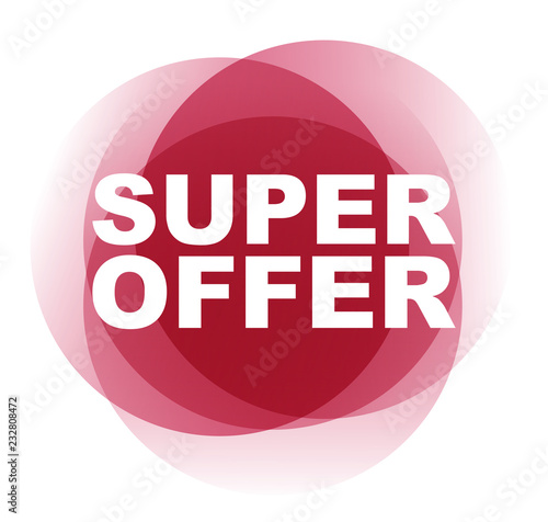 red vector banner super offer