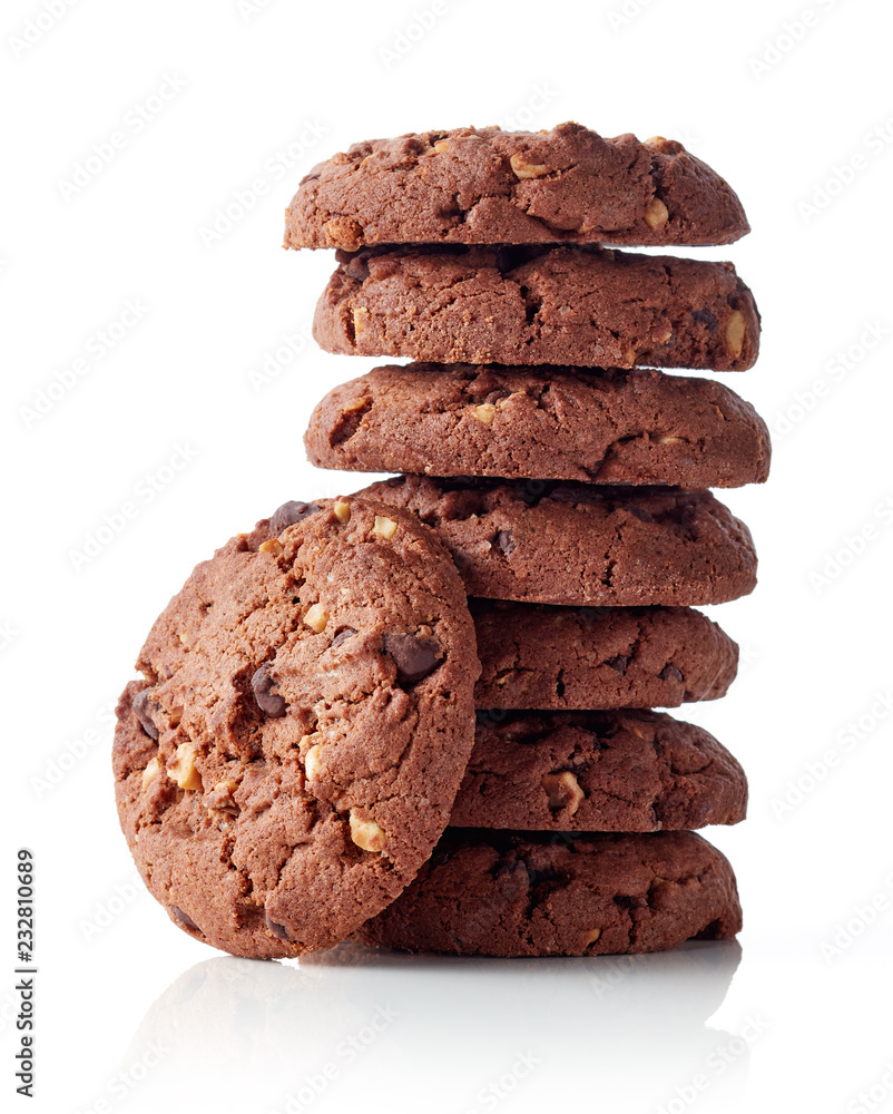 Pile of cookies isolated on white Pile of cookies isolated on white