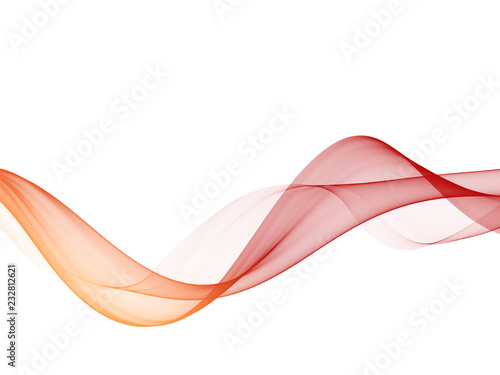 Abstract smooth color wave . Curve flow red motion illustration © gojalia
