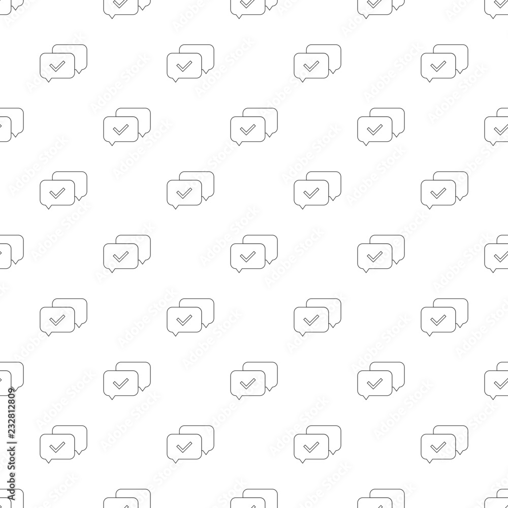 Communication approve background from line icon. Linear vector pattern. Vector illustration	